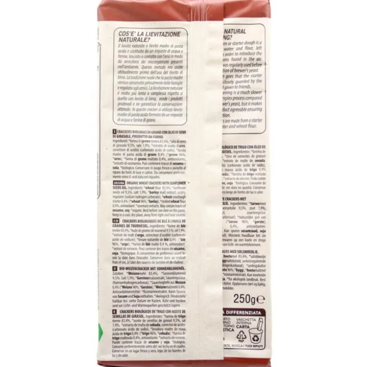 La Via Del Grano Crackers Di Frumento Salati In Superficie Probios 250g