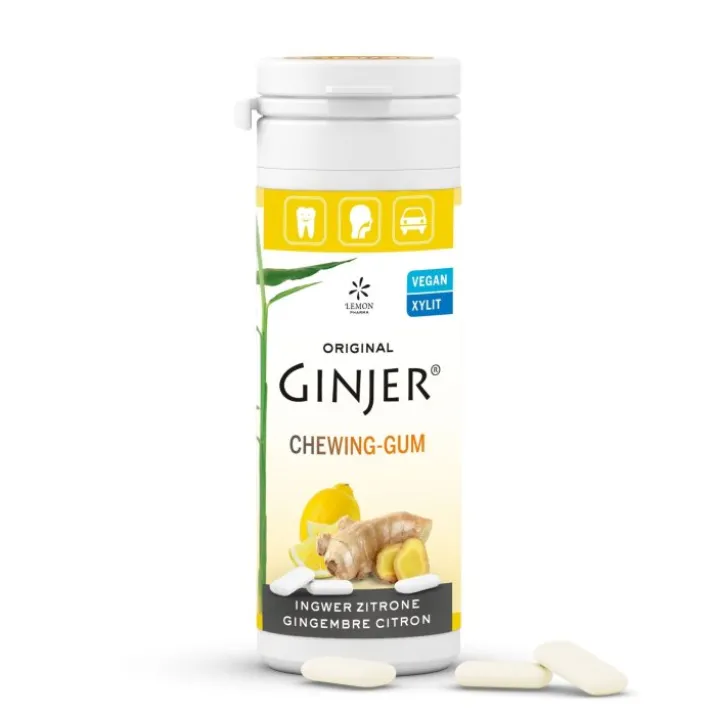 Lemon Pharma Original Ginjer® Chewing Gum Gomme Da Masticare Zenzero & Limone 30g