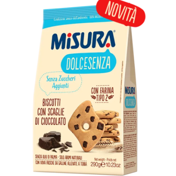 Misura Frollini Dolcesenza Con Scaglie Al Cioccolato 290g