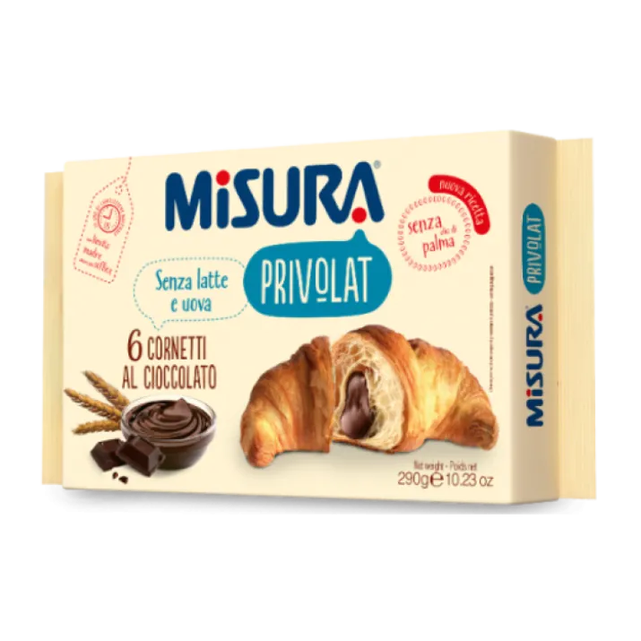 Misura Privolat Cornetto Cioccolato Senza Olio Di Palma 6 Cornetti