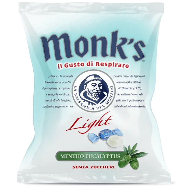 Monk's Caramelle Light Senza Zucchero Euc/ment 80g