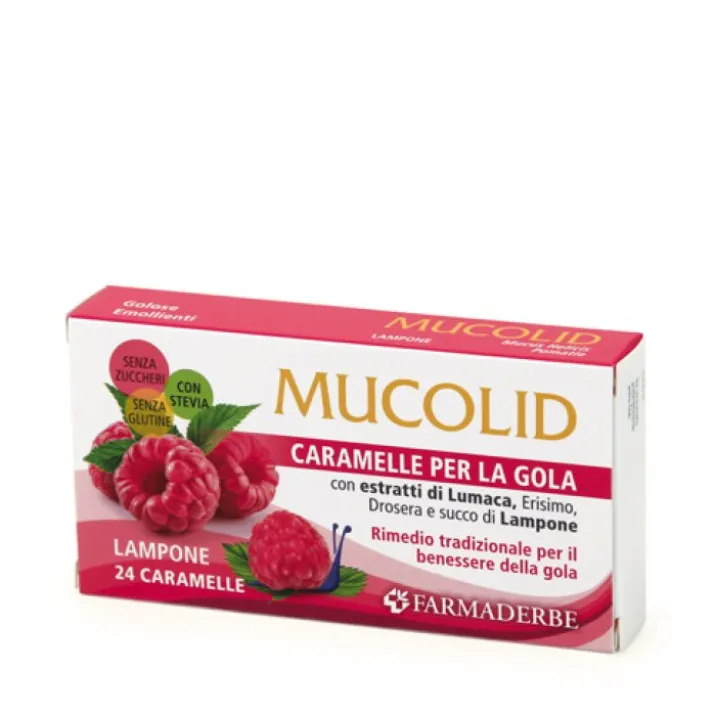 Mucolid Caramelle Per La Gola Lampone 24 Caramelle