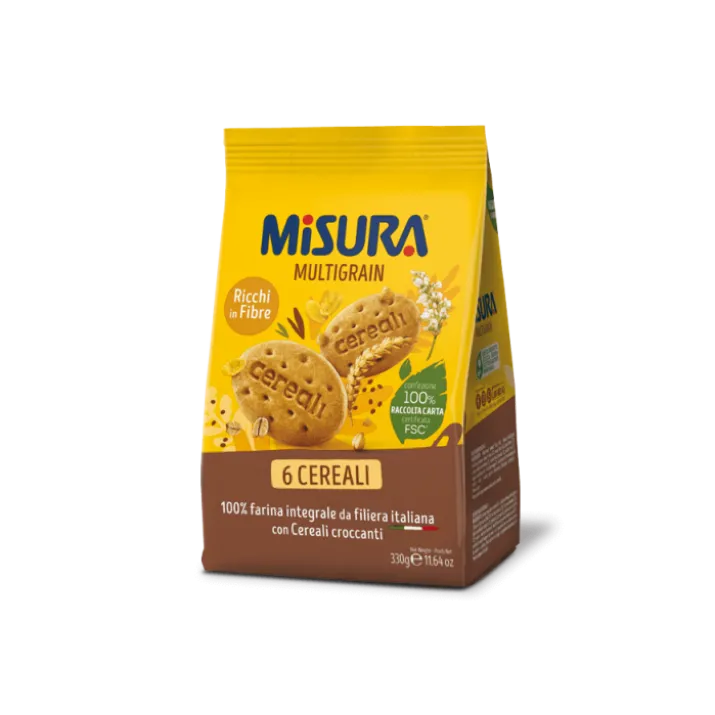 Multigrain Biscotti Ai 6 Cereali Misura 330g