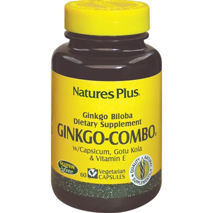 Nature's Plus Ginkgo Combo Integratore Alimentare 60 Capsule