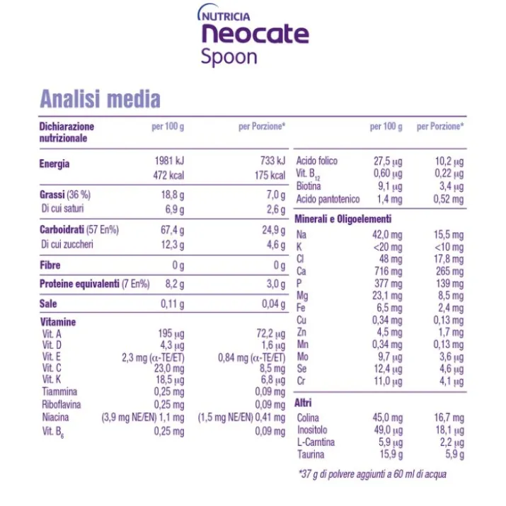 Neocate Spoon Gusto Neutro Nutricia 400g