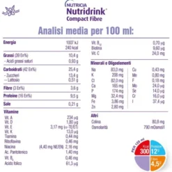 Nutridrink Compact Fibre Vaniglia Nutricia 4x125ml
