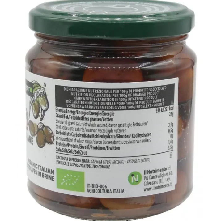 Olive Nere In Salamoia Il Nutrimento Bio 280g