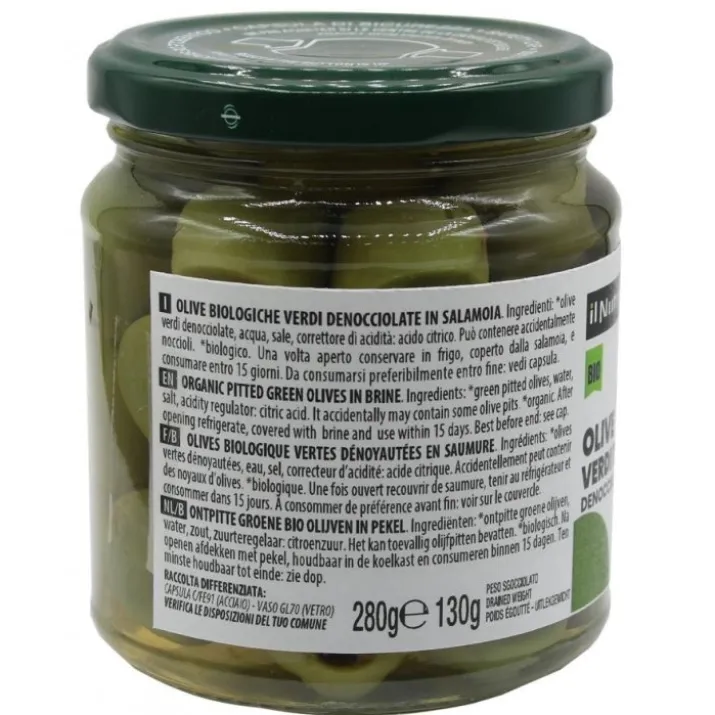 Olive Verdi Italiane Denocciolate Il Nutrimento Bio 280g
