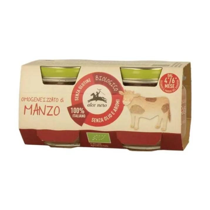 Omogeneizzato Di Manzo Biologico Alce Nero 2x80g