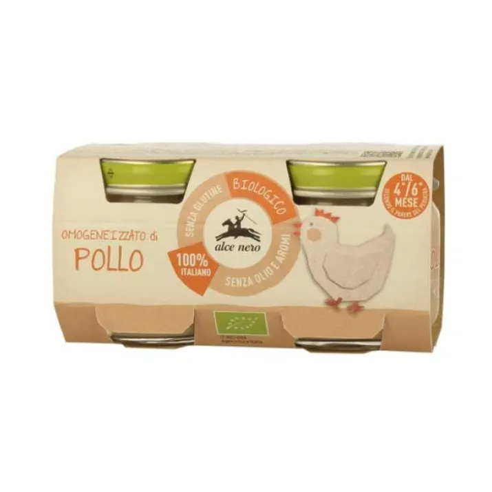 Omogeneizzato Di Pollo Biologico Alce Nero 2x80g