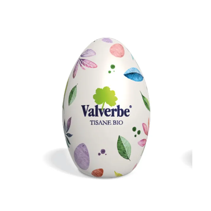 Ovetto In Latta Da Collezione Tisana ChocoArancio Valverbe Tisane Bio 8 Filtri
