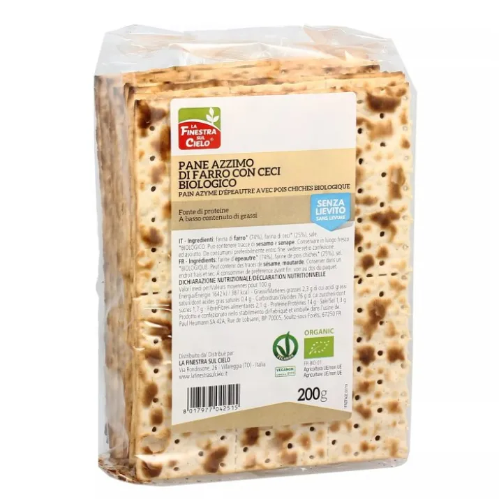 Pane Azzimo di Farro con Ceci La Finestra sul Cielo 200g