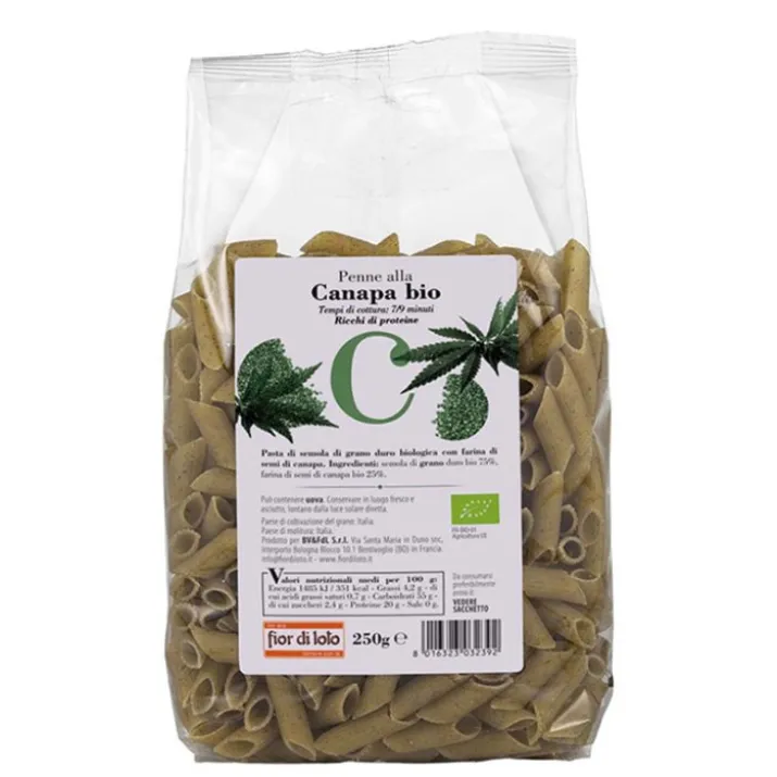 Penne Alla Canapa Bio fior di loto 250g