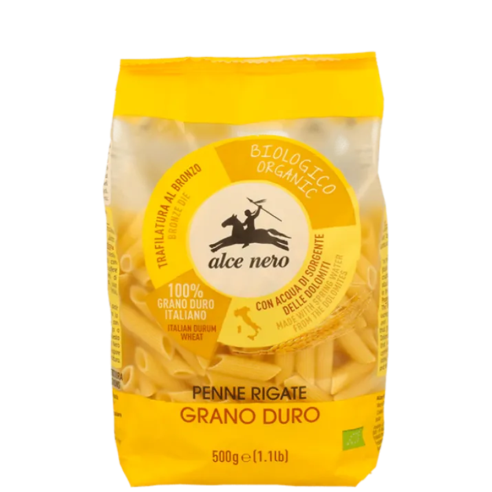 Penne Rigate Di Grano Duro Biologiche Alce Nero 500g