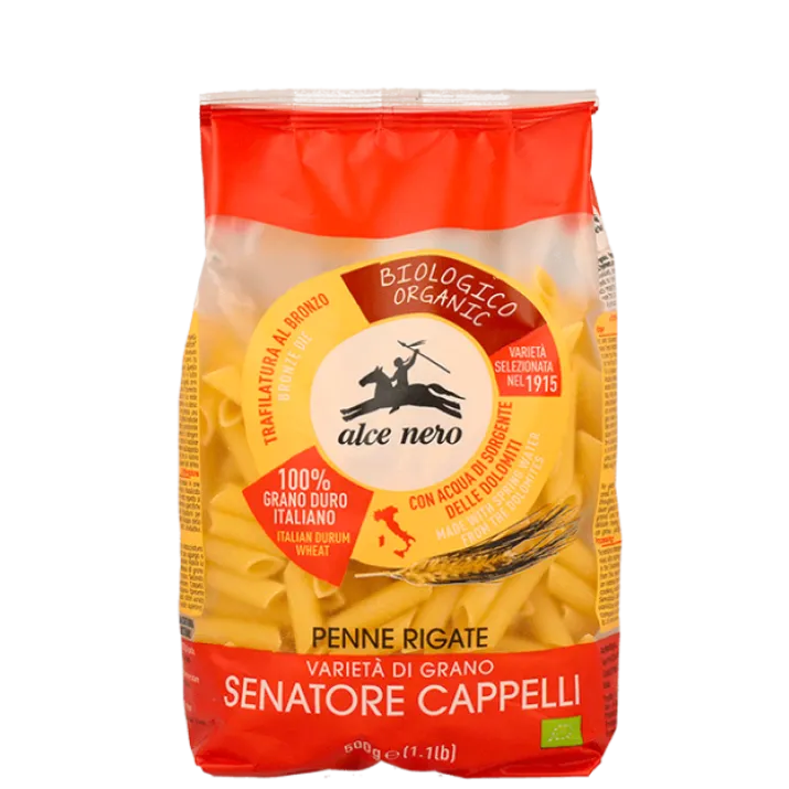 Penne Rigate Di Grano Duro Cappelli Biologiche Alce Nero 500g