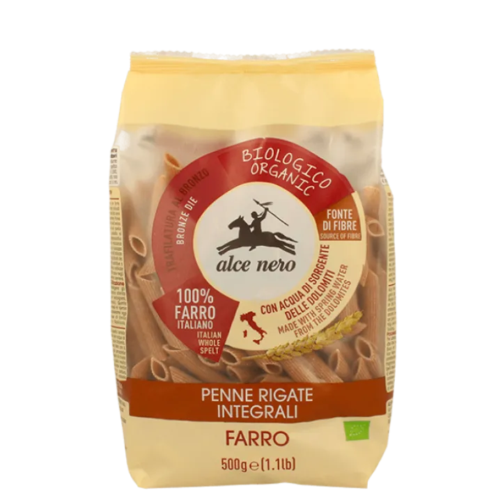 Penne Rigate Integrali Di Farro Biologiche Alce Nero 500g