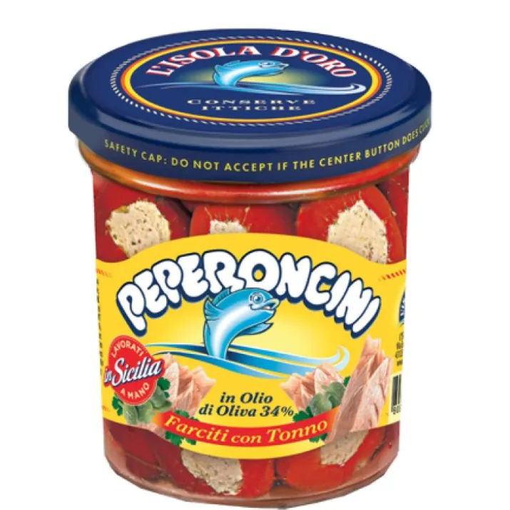 Peperoncini Farciti In Olio Di Oliva L'ISOLA D'ORO 190g
