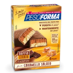 Pesoforma Pasto Sostitutivo Barrette Caramello Salato 12 Barrette