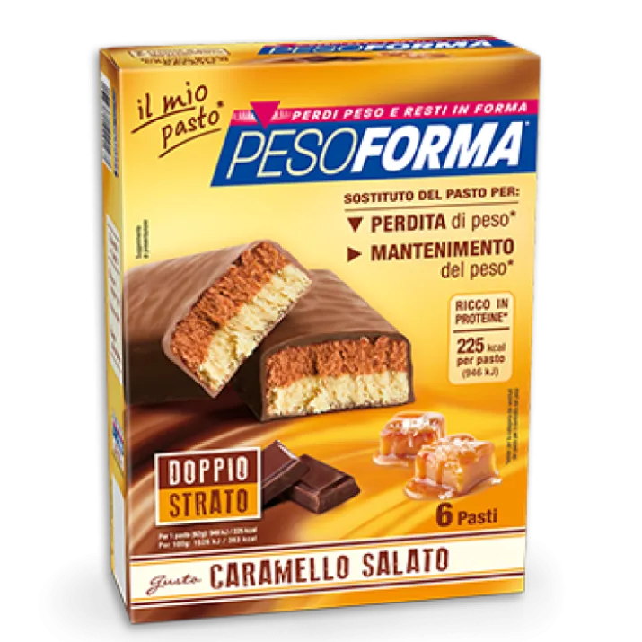 Pesoforma Pasto Sostitutivo Barrette Caramello Salato 12 Barrette