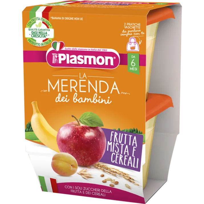 Plasmon La Merenda Dei Bambini Frutta Mista E Cereali 2x120g