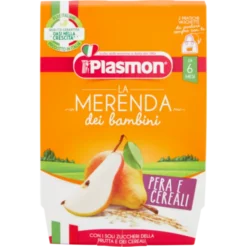 Plasmon La Merenda Dei Bambini Pera E Cereali 2x120g