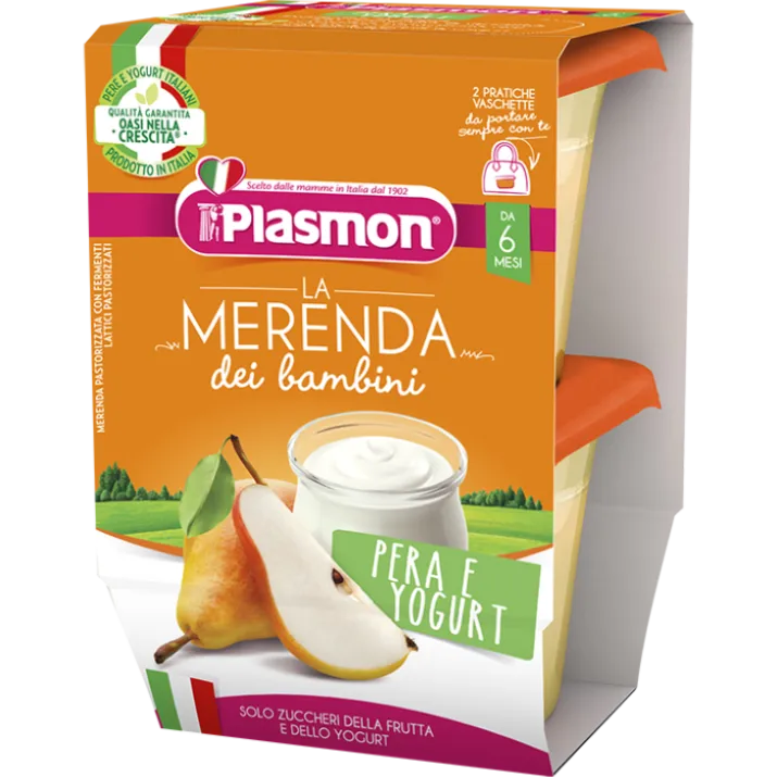 Plasmon La Merenda Dei Bambini Pera Yogurt 2x120g