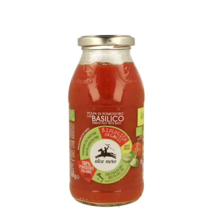 Polpa Di Pomodoro Con Basilico Biologica Alce Nero 500g