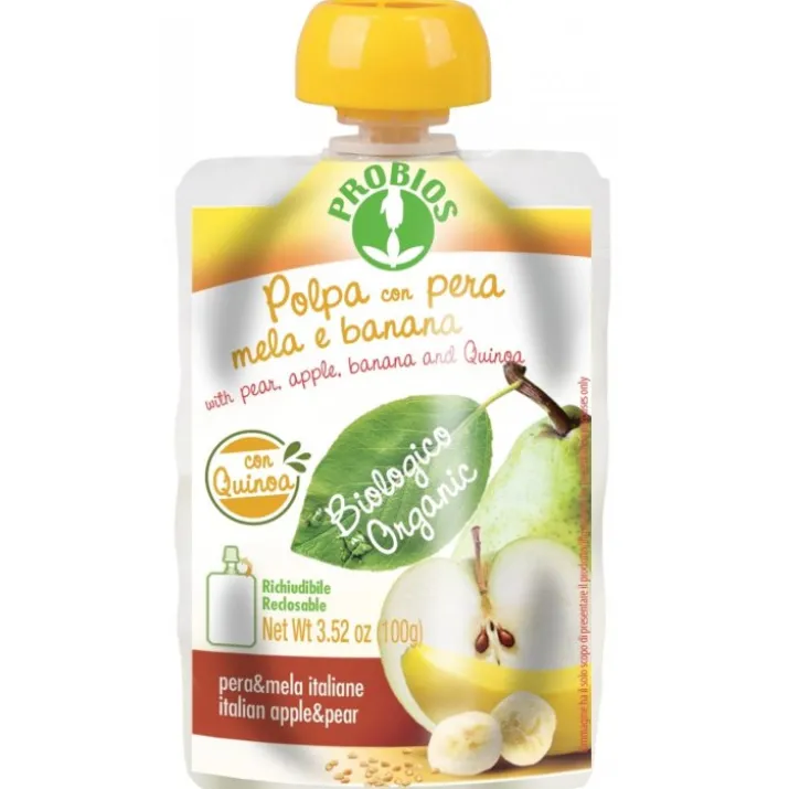 Polpa Pera Mela Banana Con Quinoa PROBIOS 100g