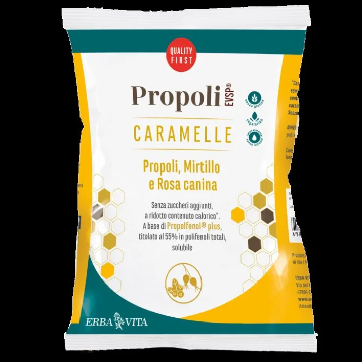 Propoli EVSP Caramelle Propoli Mirtillo e Rosa Canina Erba Vita 65g