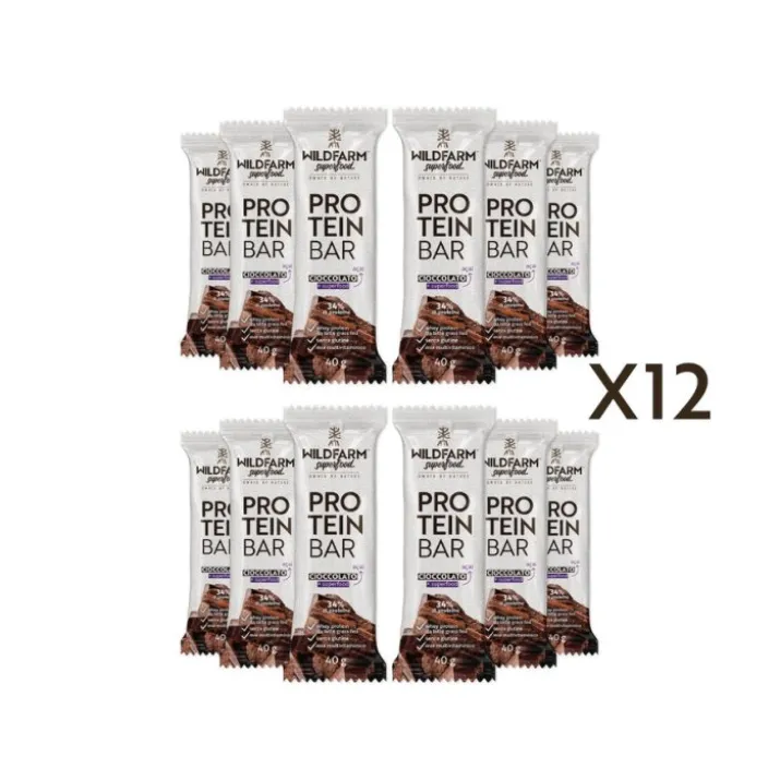 Protein Bar Cioccolato Fondente Wild Farm 12 Pezzi