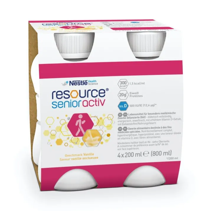 Resource® Senioractiv Vaniglia Nestlè 4x200ml