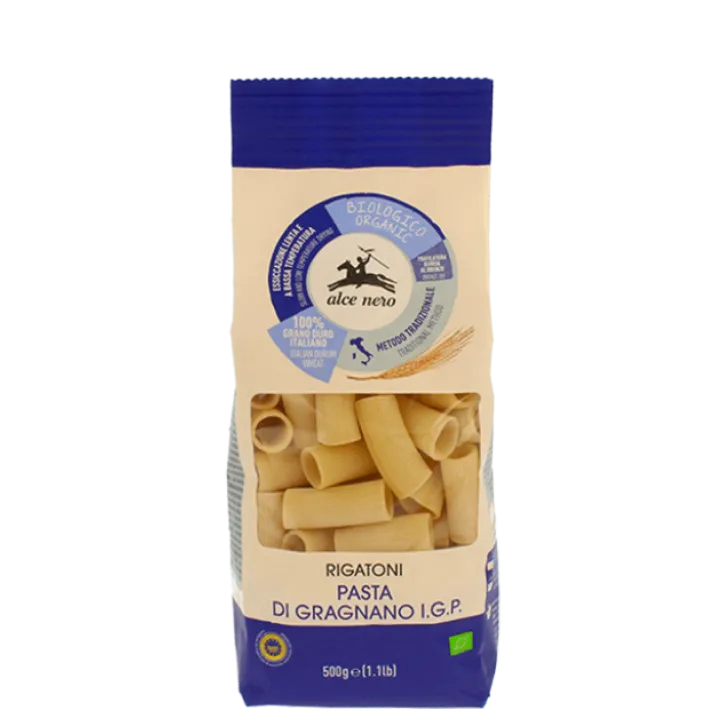 Rigatoni Pasta Di Gragnano I.G.P. Biologici Alce Nero 500g