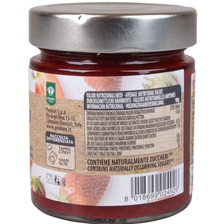 Senza Zuccheri Aggiunti 100% Fragole Probios 215g