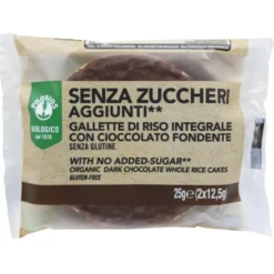 Senza Zuccheri Aggiunti Gallette Di Riso Con Cioccolato Fondente Probios® 25g