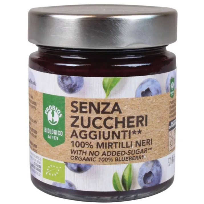 Senza Zuccheri Aggiunti 100% Mirtilli Neri Probios 215g