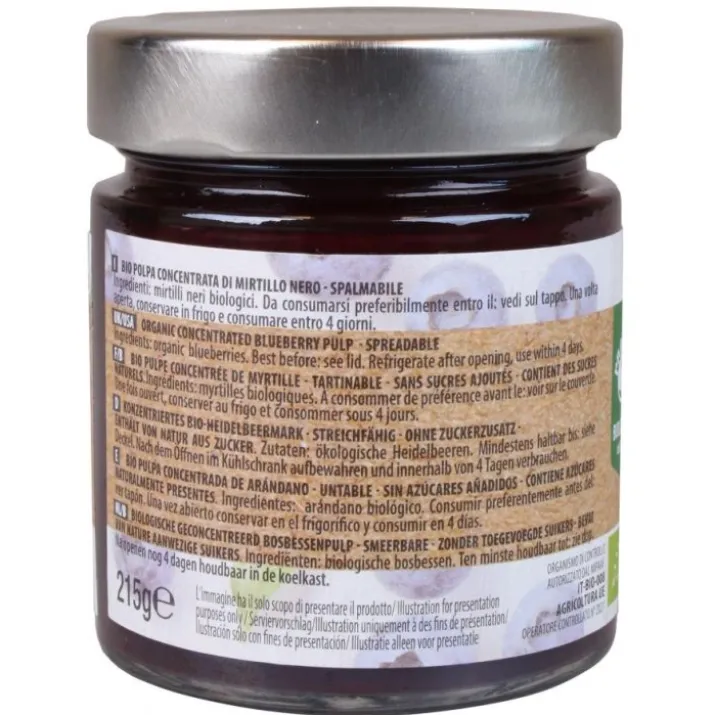 Senza Zuccheri Aggiunti 100% Mirtilli Neri Probios 215g
