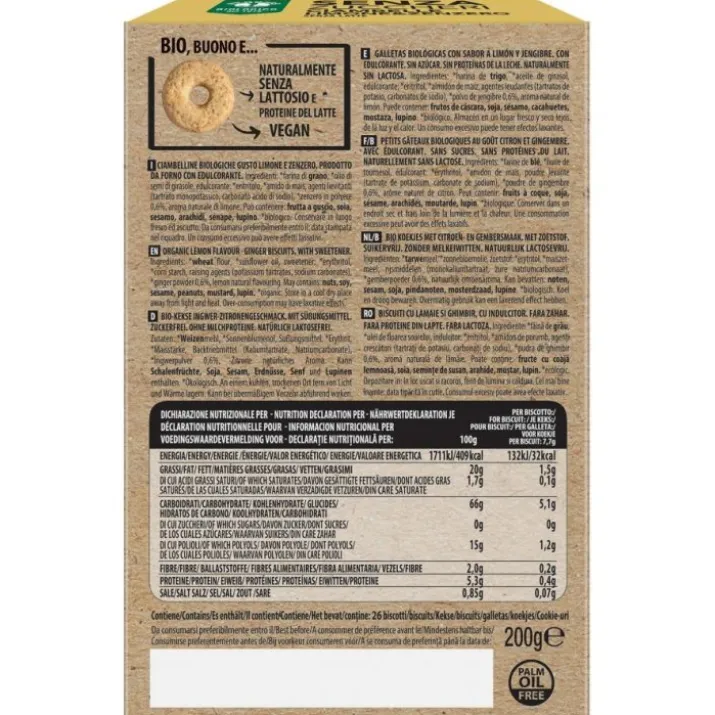 Senza Zuccheri Ciambelline Limone&Zenzero Probios 200g