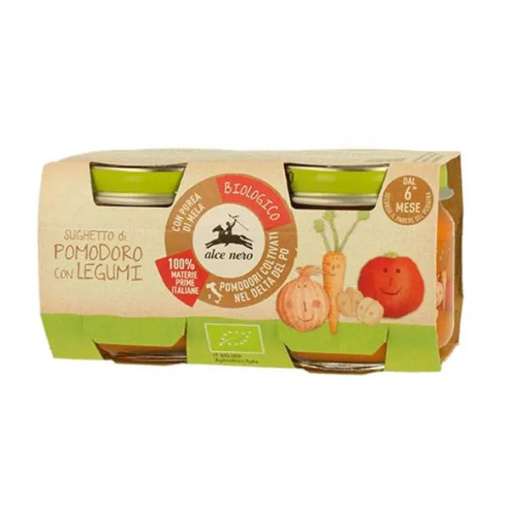 Sughetto Di Pomodoro Con Legumi Biologico Alce Nero 2x80g