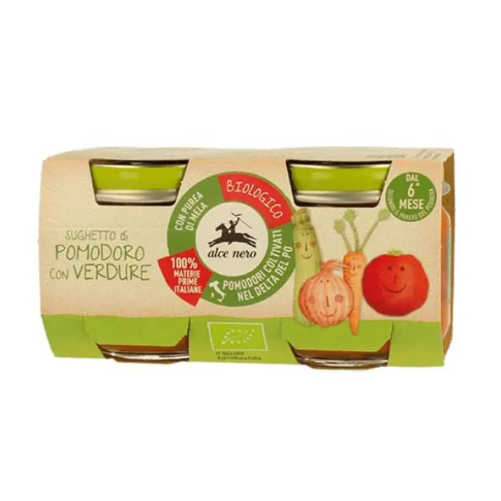 Sughetto Di Pomodoro Con Verdure Biologico Alce Nero 2x80g