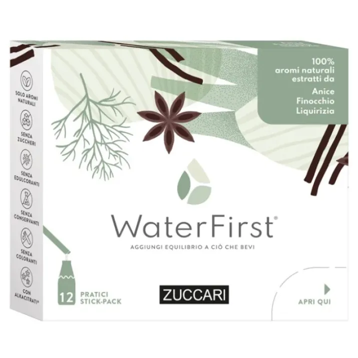 WaterFirst® Anice, Finocchio, Liquirizia ZUCCARI 12 Stick