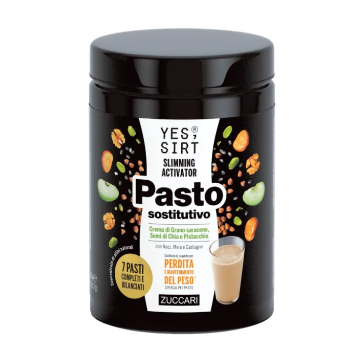 Yes Sirt Slimming Activator - Pasto Sostitutivo con Grano saraceno, Semi di Chia e Pistacchio ZUCCARI 364g