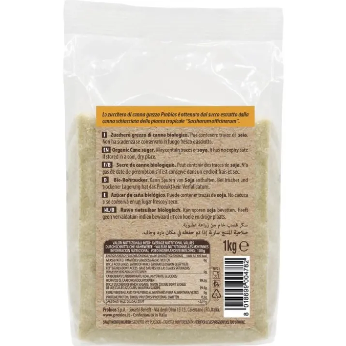 Zucchero Di Canna Grezzo Probios 1kg